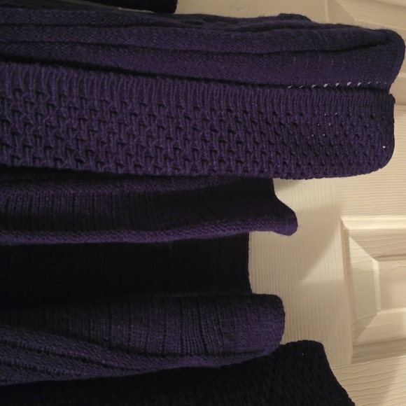 CROFT AND BARROW BRAND WOMEN'S NAVY BLUE OPEN CARDIGAN SWEATER SIZE LARGE - Picture 8 of 16